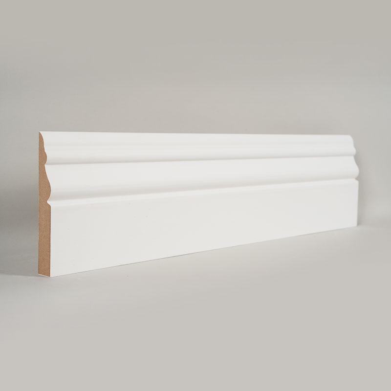 MDF fodpanel (spartelgrundet og perlehvid) 3/5' x 3 7/8'