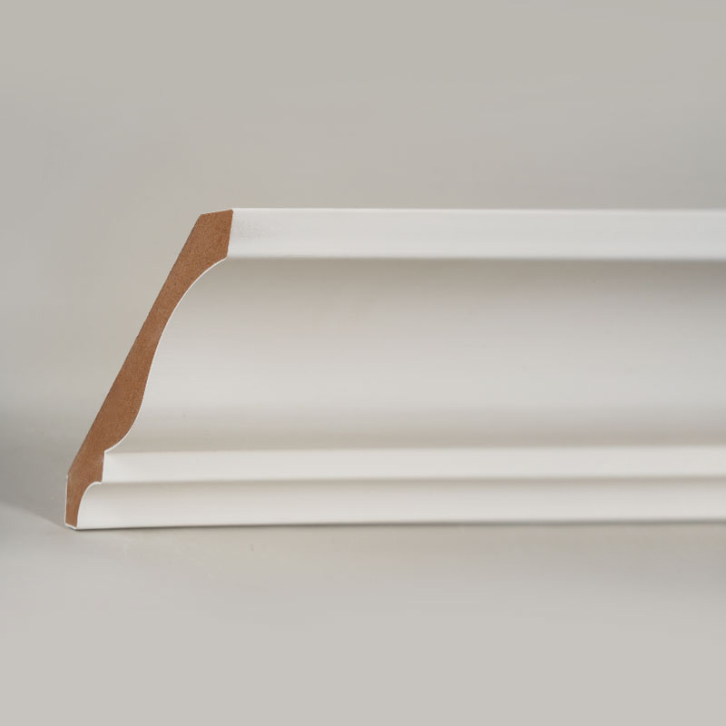 MDF kronestøbning (spartelgrundet og perlehvid) 3/5' x 4 1/4'
