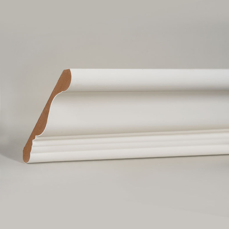 MDF kronestøbning (spartelgrundet og perlehvid) 3/5' x 4 1/4'