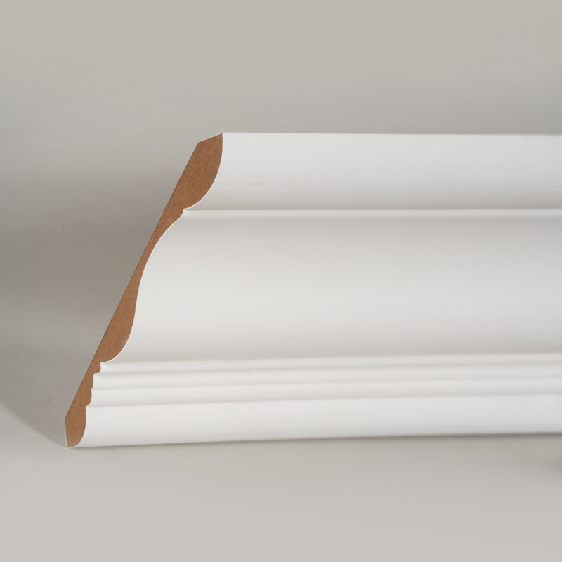 MDF kronestøbning (spartelgrundet og perlehvid) 3/5' x 6'