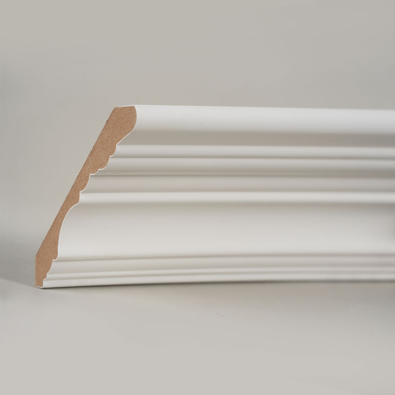 MDF kronestøbning (spartelgrundet og perlehvid) 3/5' x 4 1/2'