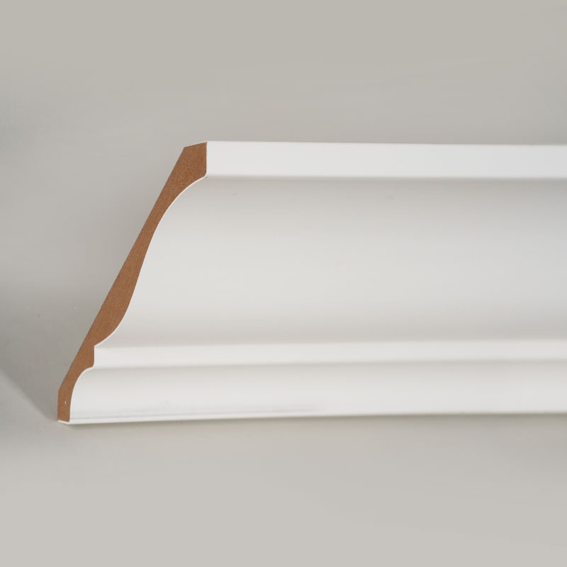 MDF kronestøbning (spartelgrundet og perlehvid) 3/5' x 5 1/4'