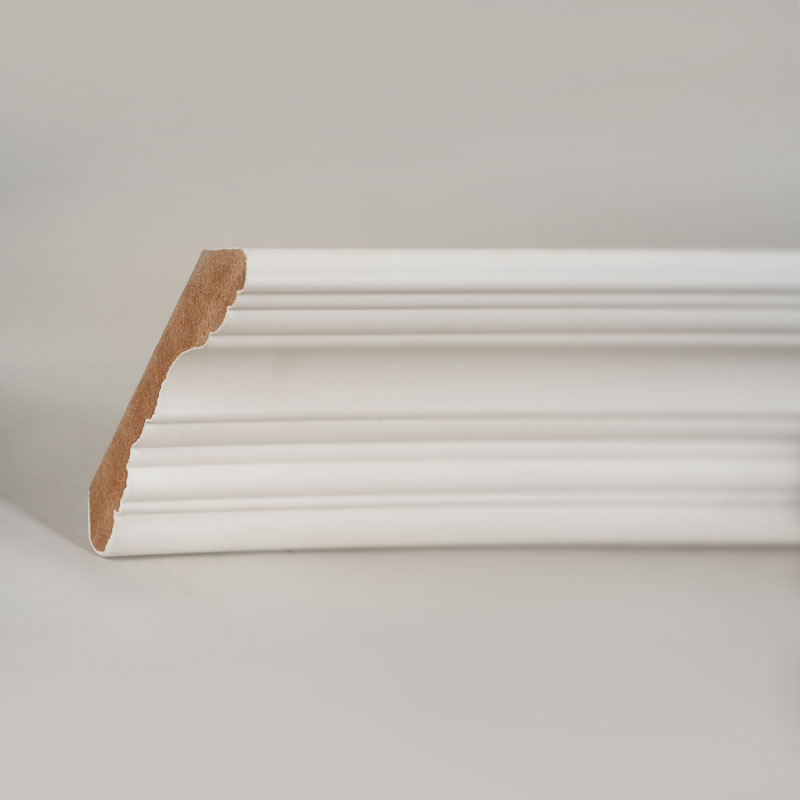 MDF kronestøbning (spartelgrundet og perlehvid) 3/5' x 3 4/9'