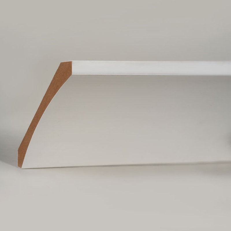 MDF kronestøbning (spartelgrundet og perlehvid) 3/5' x 4 1/4'