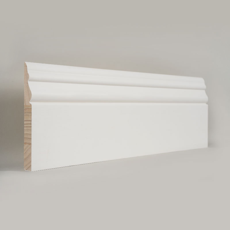 Fyrretræ fodliste (spartelgrundet og perlehvid) 3/5' x 5'