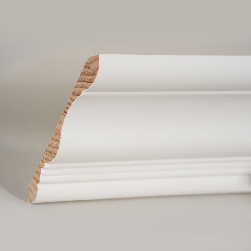 Fyrretræ kronestøbning (spartelgrundet og perlehvid) 3/5' x 6'