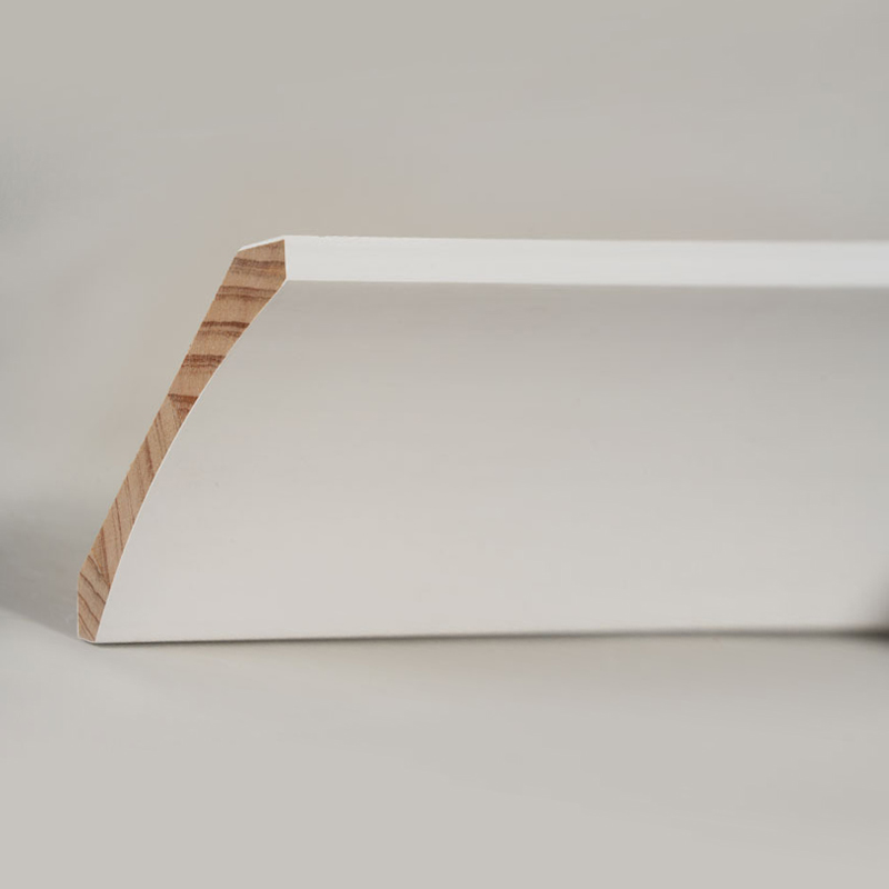 Fyrretræ kronestøbning (spartelgrundet og perlehvid) 3/5' x 4 1/4'