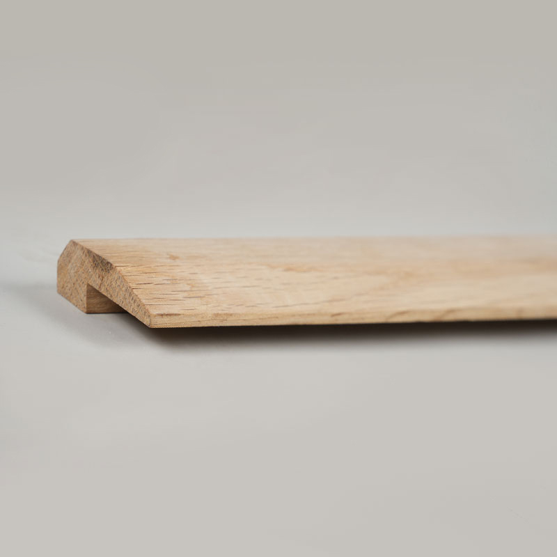 Hvid eg Helt stykke bjælker L-støbning (maling ufærdig) - Eg Naturlig farve 3/8'x1 31/32'