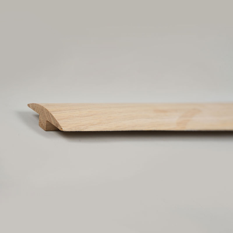 Hvid eg Helt stykke tømmerstokke T-støbning (maling ufærdig) - Eg Naturlig farve 9/32'x1 31/32'