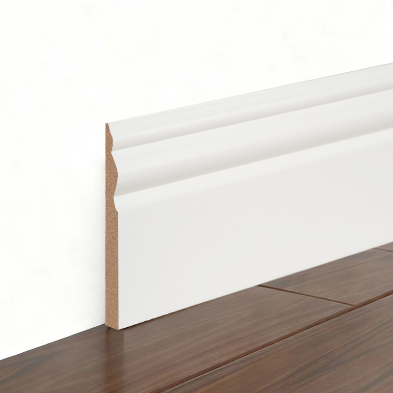 MDF fodpanel (spartelgrundet og perlehvid) 3/5' x 3 7/8'